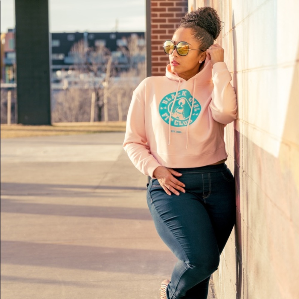 BRAND NEW, custommade BGFC Pink Cropped Hoodie